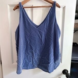 LOFT Blue V-Neck Tank Camisole